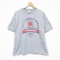 XL★古着 半袖 ビンテージ Tシャツ メンズ 00年代 00s MLB ボストンレッドソックス クルーネック グレー 霜降り メジャーリーグ ベースボール 野球 25aug13 中古