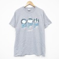L★古着 半袖 ビンテージ Tシャツ メンズ 00年代 00s ボウリング クルーネック グレー 霜降り 25aug13 中古