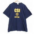 フルーツオブザルーム 00s 半袖Tシャツ CSI ネイビー XL | 古着