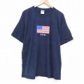 00s 半袖Tシャツ 星条旗 ネイビー XL | 古着