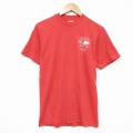 S★古着ヘインズ 半袖 ビンテージ Tシャツ メンズ 80年代 80s ニューイングランド クルーネック 赤 レッド 25aug23 中古