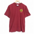 L★古着 半袖 ビンテージ Tシャツ メンズ 00年代 00s メキシコ コットン クルーネック エンジ 25aug28 中古
