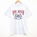 M★古着 半袖 ビンテージ Tシャツ メンズ 90年代 90s レッドリバー クルーネック USA製 白 ホワイト 霜降り 25aug30 中古