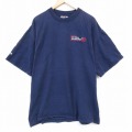【50%OFF】XL★古着 マジェスティック 半袖 ビンテージ Tシャツ メンズ 00年代 00s ニューイングランド 大きいサイズ コットン クルーネック 紺 ネイビー 25aug26 中古
