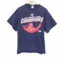 【50%OFF】L★古着 半袖 ビンテージ Tシャツ メンズ 00年代 00s MLB ボストンレッドソックス コットン クルーネック 紺 ネイビー メジャーリーグ ベースボール 野球 25aug26 中古
