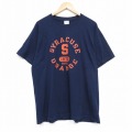 シラキュース 00s 半袖Tシャツ ネイビー XL | 古着