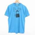 L★古着 半袖 ビンテージ Tシャツ メンズ 90年代 90s 灯台 クルーネック USA製 水色 25sep01 中古