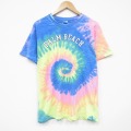 【20%OFF】L★古着 半袖 ビンテージ Tシャツ メンズ 00年代 00s PALM コットン クルーネック 青他 ブルー タイダイ 25sep02 中古