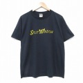L★古着 フルーツオブザルーム 半半袖 ビンテージ Tシャツ メンズ 00年代 00s SPLIT クルーネック 黒 ブラック 25sep02 中古 半袖