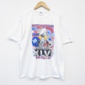 XL★古着 半袖 Tシャツ メンズ NFL ニューヨークジャイアンツ 大きいサイズ コットン クルーネック 白 ホワイト アメフト スーパーボウル 25sep02 中古