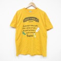 L★古着 半袖 ビンテージ Tシャツ メンズ 00年代 00s メッセージ コットン クルーネック 黄 イエロー 25sep05 中古