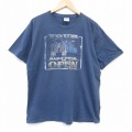 L★古着 半袖 ビンテージ Tシャツ メンズ 00年代 00s OPEN コットン クルーネック 紺 ネイビー 25sep02 中古