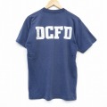 M★古着 スクリーンスターズ 半袖 ビンテージ Tシャツ メンズ 80年代 80s DCFD クルーネック USA製 紺 ネイビー 霜降り 25sep02 中古