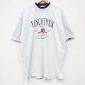 XL★古着 半袖 ビンテージ Tシャツ メンズ 90年代 90s バンクーバー クルーネック カナダ製 薄グレー 霜降り 25sep04 中古