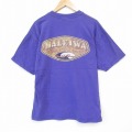 XL★古着 ヘインズ Hanes 半袖 ビンテージ Tシャツ メンズ 00年代 00s HALEIWA コットン クルーネック 紫 パープル 25sep04 中古