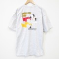 XL★古着 半袖 ビンテージ Tシャツ メンズ 00年代 00s サッカー 大きいサイズ クルーネック 薄グレー 霜降り 25sep04 中古