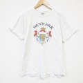 L★古着 半袖 ビンテージ Tシャツ メンズ 00年代 00s デンマーク コットン クルーネック 白 ホワイト 25sep04 中古