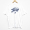 【20%OFF】XL★古着 ナイキ NIKE 半袖 ビンテージ Tシャツ メンズ 00年代 00s MLB ニューヨークヤンキース 大きいサイズ コットン クルーネック 白 ホワイト メジャーリーグ ベースボール 野球 25sep06 中古