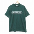 L★古着 半袖 ビンテージ Tシャツ メンズ 90年代 90s OVERBURY コットン クルーネック USA製 緑 グリーン 25sep06 中古