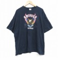00s 半袖Tシャツ 鳥 ネイビー XL | 古着