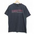 L★古着 半袖 ビンテージ Tシャツ メンズ 00年代 00s E2EKEL コットン クルーネック USA製 黒 ブラック 25sep09 中古