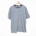 L★古着 FADED GLORY 半袖 ビンテージ Tシャツ メンズ 00年代 00s クルーネック 紺他 ネイビー ボーダー 【spe】 25sep10 中古