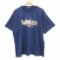 00s 半袖Tシャツ トラバースシティ ネイビー XL | 古着