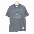 【20%OFF】L★古着 半袖 ビンテージ Tシャツ メンズ 00年代 00s NFL ハートフォードホエーラーズ コットン クルーネック グレー アイスホッケー 25sep10 中古