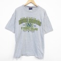 XL★古着 ジャンスポーツ 半袖 ビンテージ Tシャツ メンズ 00年代 00s SNC 大きいサイズ クルーネック グレー 霜降り 25sep11 中古