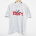 L★古着 ジャージーズ 半袖 ビンテージ Tシャツ メンズ 90年代 90s バックアイ クルーネック USA製 グレー 霜降り 25sep11 中古