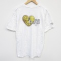 L★古着 半袖 ビンテージ Tシャツ メンズ 00年代 00s ハート コットン クルーネック 白 ホワイト 25sep11 中古