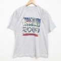 L★古着 半袖 ビンテージ Tシャツ メンズ 00年代 00s JERUSALEM クルーネック 薄グレー 霜降り 25sep11 中古