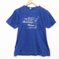 【20%OFF】M★古着 半袖 ビンテージ Tシャツ メンズ 70年代 70s ランナー コットン クルーネック 青 ブルー 25sep11 中古