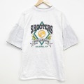 XL★古着 半袖 ビンテージ Tシャツ メンズ 90年代 90s ビリヤード 大きいサイズ コットン クルーネック USA製 薄グレー 霜降り 【spe】 25sep11 中古