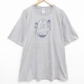 XL★古着 半袖 ビンテージ Tシャツ メンズ 00年代 00s F 大きいサイズ クルーネック グレー 霜降り 25sep11 中古