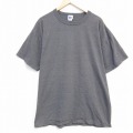 XL★古着 ラッセル 半袖 ビンテージ Tシャツ メンズ 00年代 00s 無地 大きいサイズ クルーネック 濃グレー 霜降り 25sep11 中古