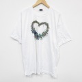 フルーツオブザルーム 90s 半袖Tシャツ ハート ホワイト XL | 古着