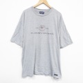 XL★古着 ジャンスポーツ 半袖 ビンテージ Tシャツ メンズ 90年代 90s フィラデルフィア 大きいサイズ クルーネック USA製 グレー 霜降り 25sep11 中古