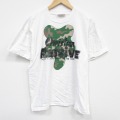 L★古着 半袖 ビンテージ Tシャツ メンズ 90年代 90s Massive クルーネック 白 ホワイト 25sep13 中古