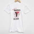 S★古着 半袖 ビンテージ Tシャツ メンズ 80年代 80s ロードレース クルーネック 白 ホワイト 25sep13 中古