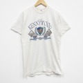 L★古着 フルーツオブザルーム 半袖 ビンテージ Tシャツ メンズ 90年代 90s KENNYWOOD コットン クルーネック USA製 白 ホワイト 25sep13 中古