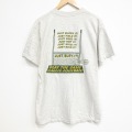 XL★古着 半袖 ビンテージ Tシャツ メンズ 00年代 00s メッセージ クルーネック 薄グレー 霜降り 25sep16 中古