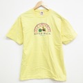 フルーツオブザルーム 00s 半袖Tシャツ サンアントニオ刺繍 イエロー M | 古着