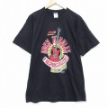 L★古着 ジャージーズ 半袖 ビンテージ Tシャツ メンズ 00年代 00s ギター コットン クルーネック 黒 ブラック 25sep16 中古