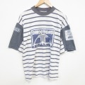 00s 半袖Tシャツ ホワイトボーダー XL | 古着