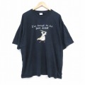 00s 半袖Tシャツ メッセージ ブラック XL | 古着
