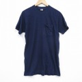 フルーツオブザルーム 90s 半袖Tシャツ 胸ポケット付き ネイビー M | 古着