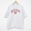 【20%OFF】XL★古着 半袖 ビンテージ Tシャツ メンズ 00年代 00s MLB シンシナティレッズ 刺繍 大きいサイズ クルーネック 薄グレー 霜降り メジャーリーグ ベースボール 野球 25sep18 中古