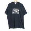 00s 半袖Tシャツ GUN ブラック XL | 古着