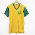 L★古着 ラッセル 半袖 ビンテージ Tシャツ メンズ 70年代 70s ベースボール Vネック 黄他 イエロー 【spe】 25sep19 中古